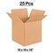 25 Psc Corrugated Boxes, Durable Kraft, Packing and Shipping 16 x 16 x 16 Inch